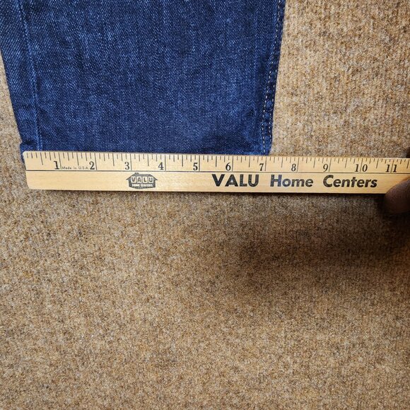 Lee Slim Fit Jeans Tapered Leg Men 38x30 Blue Denim Dark Wash Stretch 5-Pocket - Picture 9 of 12